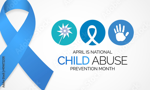 National Child Abuse Prevention Month is an annual observance to raising awareness and preventing child abuse. Vector illustration