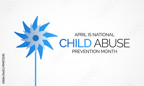 National Child Abuse Prevention Month is an annual observance to raising awareness and preventing child abuse. Vector illustration