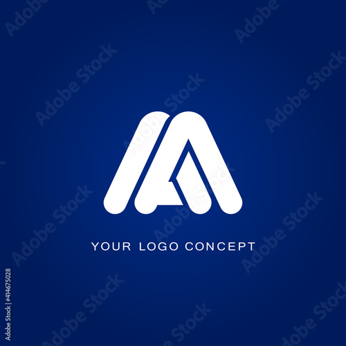 Double "A" logo. The design consists of only one continuous line that ties itself into an "AA" shape. Simple, elegant and very branded.