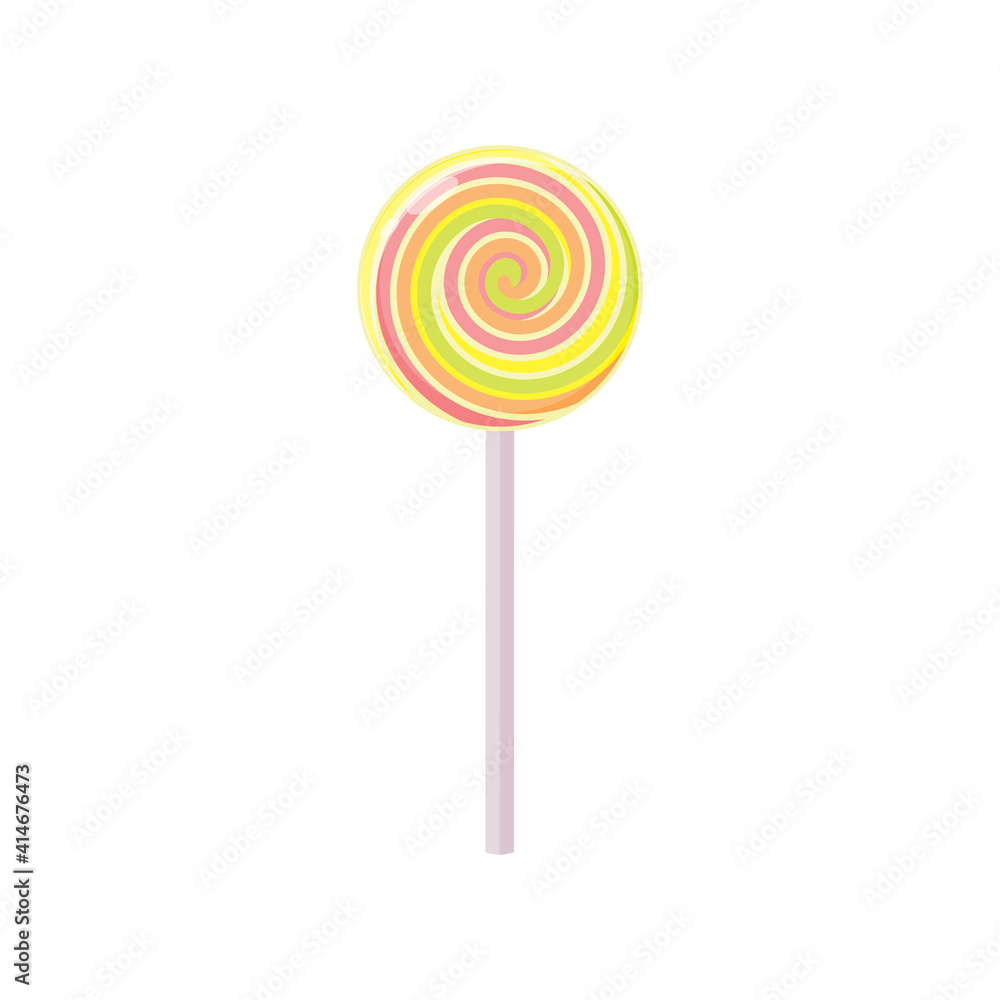 Lollipop. Vector illustration isolated on white background