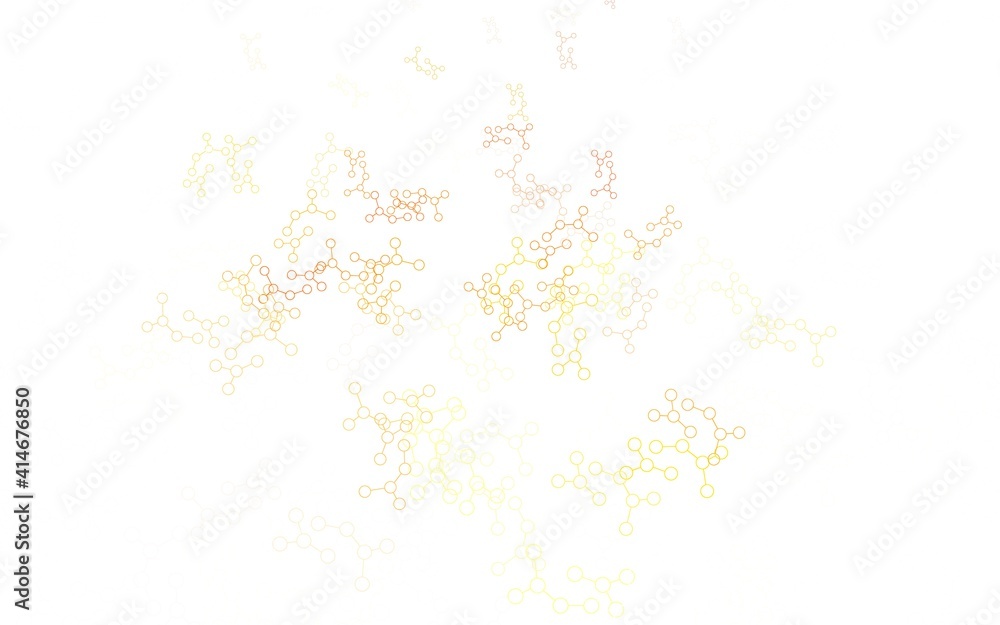 Light Pink, Green vector pattern with artificial intelligence network.