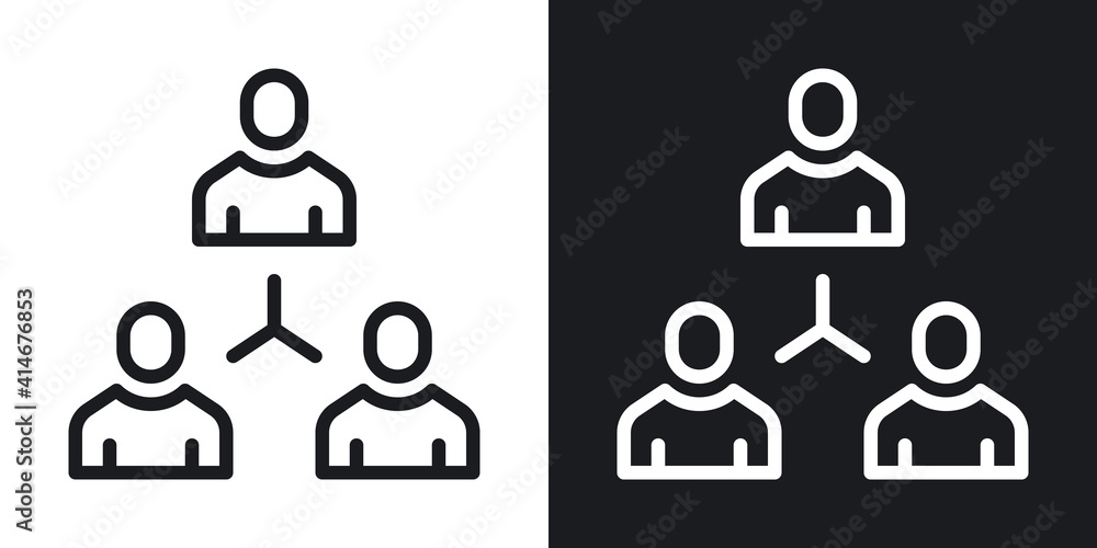 Communication, social connections or social network icon. Simple two-tone vector illustration on black and white background Communication, social connections or social network icon. Simple two-tone vector illustration on black and white background