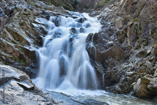 waterfall in the mountains