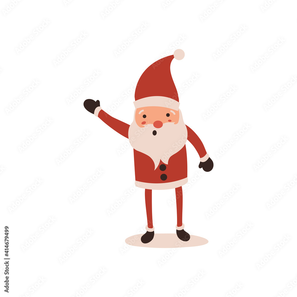 Santa claus on white background. Vector illustration for retro christmas card Santa claus on white background. Vector illustration for retro christmas card