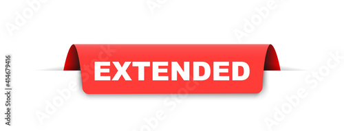 Red Vector Illustration Sign Extended. Illustrations For Promotion Marketing For Prints And Posters, Menu Design, Shop Cards, Cafe, Restaurant Badges, Tags, Packaging etc. eps 10
