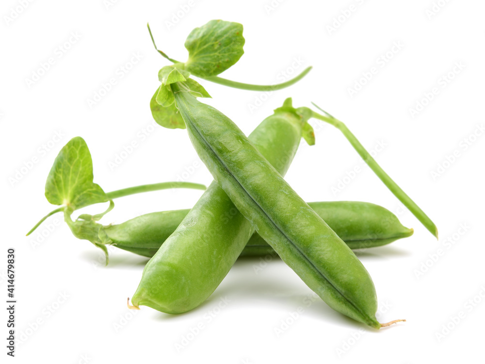 Fresh peas isolated on white background Fresh peas isolated on white background