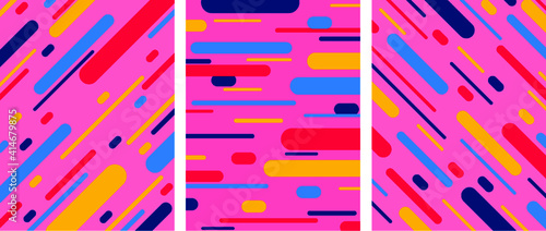 Abstract colorful pattern background. Striped pop art design. Creative party style decorative backgroiund. Eps editable vector brochure cover photo