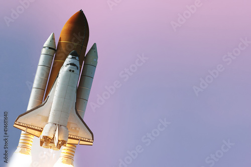 Rocket. The elements of this image furnished by NASA.