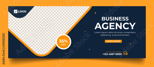 Digital marketing Facebook cover and web banner template