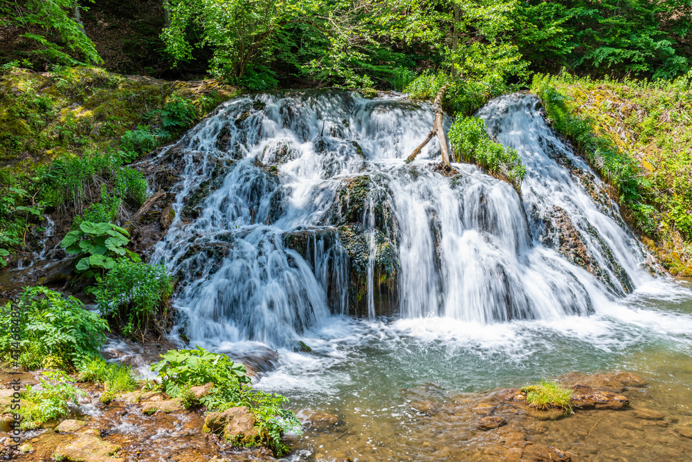 Fototapeta Dokuzak waterfall in Strandzha mountains in Bulgaria