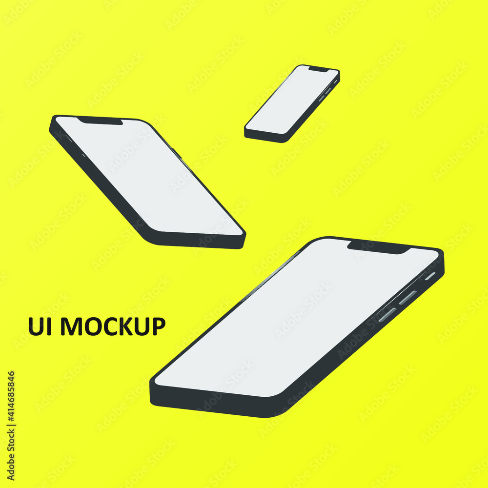 Fototapeta premium Smartphone Mockup For UI Design Design display vector