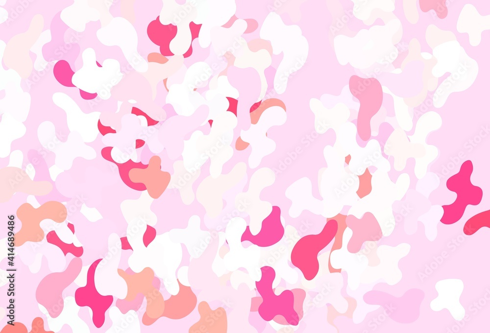 Light Pink vector backdrop with memphis shapes. Light Pink vector backdrop with memphis shapes.