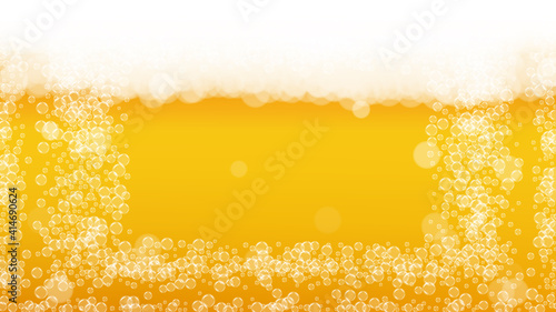 Splash beer. Background for craft lager. Oktoberfest foam.