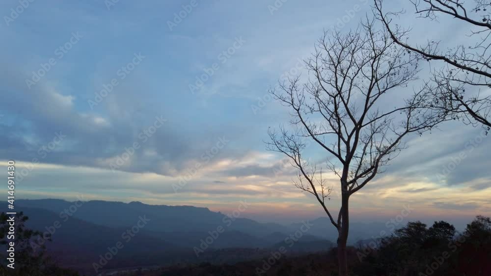 Twilight over the beautiful landscape of Thailand - wide Twilight over the beautiful landscape of Thailand - wide