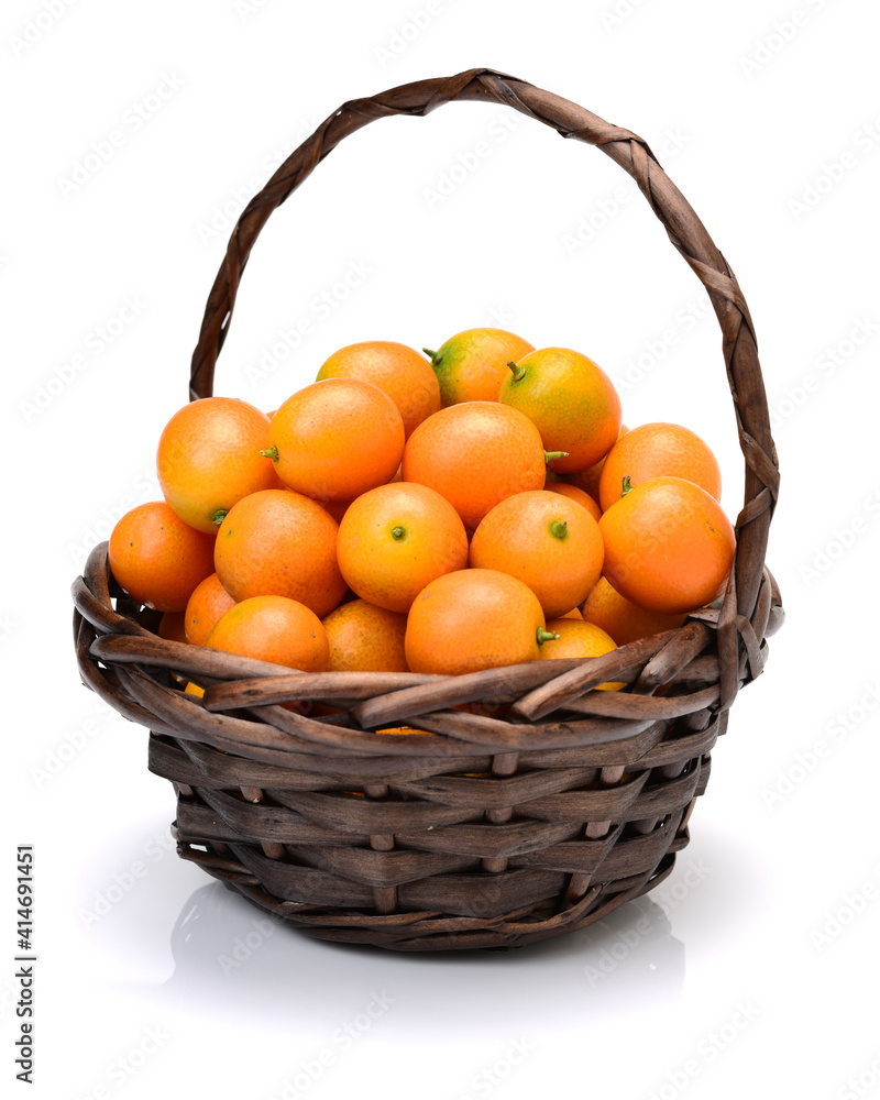 kumquat on white background