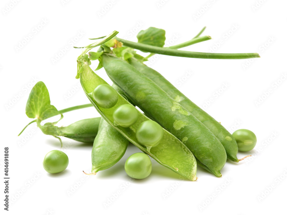 Fresh peas isolated on white background Fresh peas isolated on white background