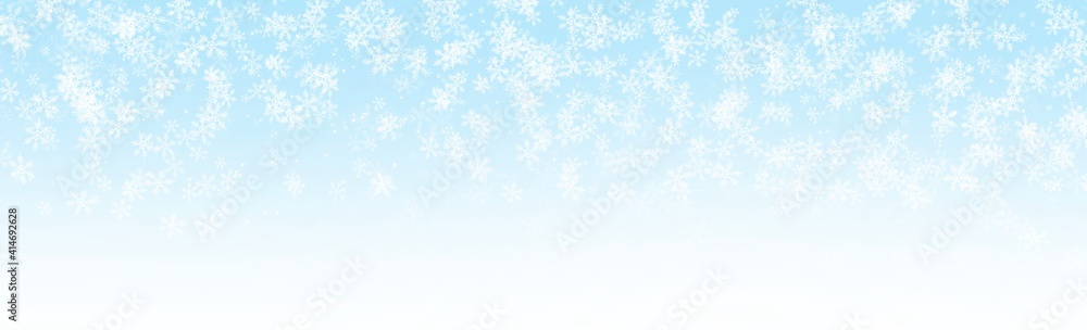 Abstract Banner snowflake on blue backgrounds , illustration wallpaper