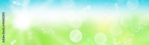 Abstract Green smooth background with light bokeh ,Nature clear backgrounds in the morning