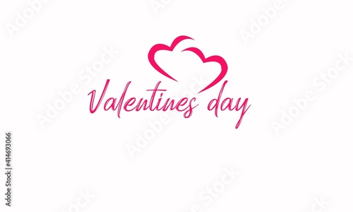 Happy valentines day card design with heart backgroud