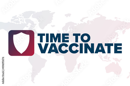 COVID‑19 vaccination concept. Template for background, banner, card, poster with text inscription. Vector EPS10 illustration.