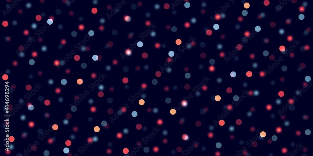 Red blue sparkle lights on dark toned background. Bokeh pattern retro style. Red blue sparkle lights on dark toned background. Bokeh pattern retro style.