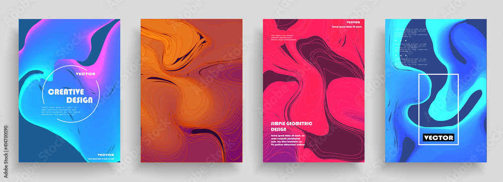 Artistic design of covers. Creative colors background. Fashionable futuristic design