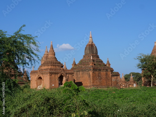 BAGAN  MYANMAR - november 2019  ruins of Buddhist temples in Bagan 