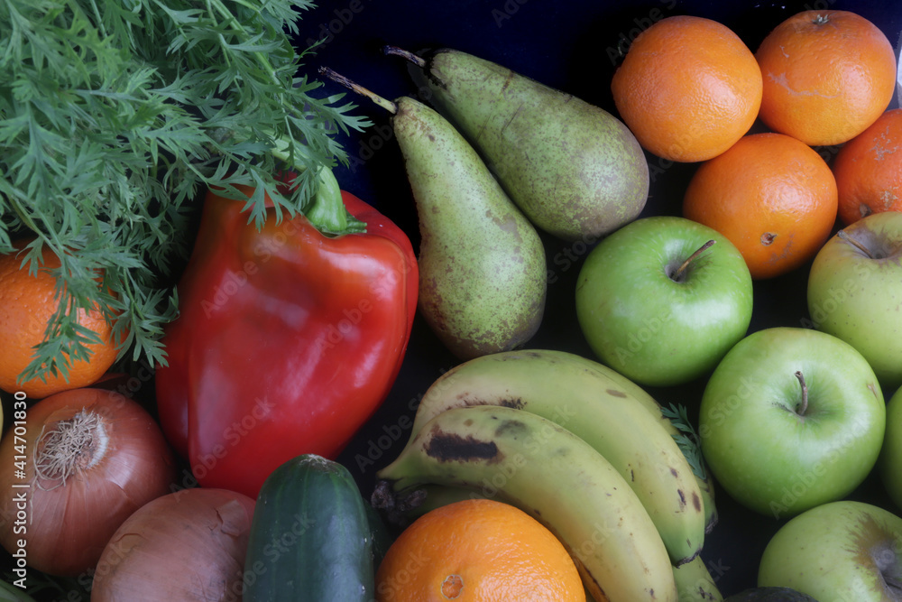 fresh fruits and vegetables from the market