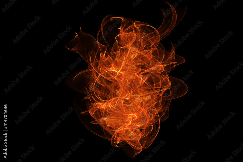 Fototapeta premium fire flames on black background