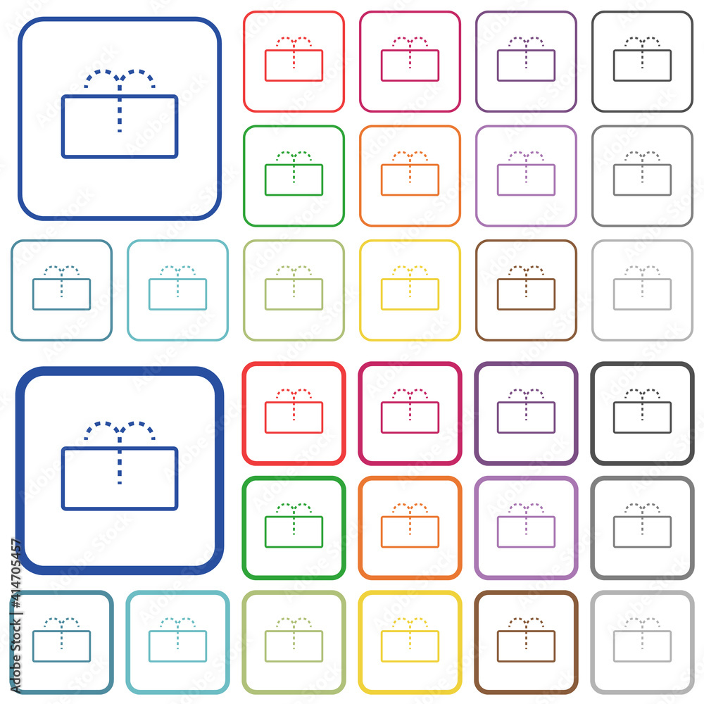 Rear window washer outlined flat color icons Rear window washer outlined flat color icons