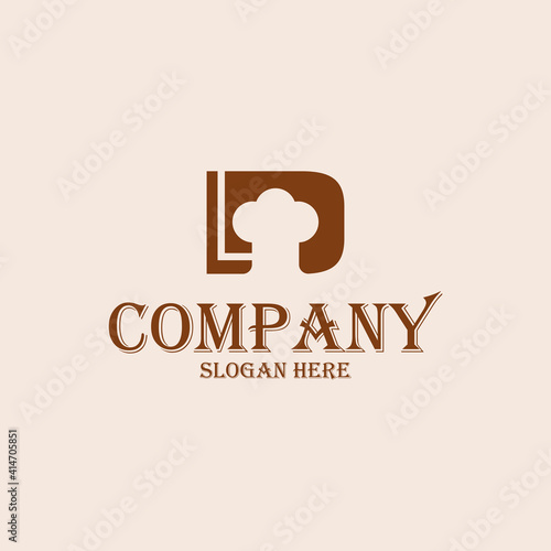 Letter D Chef Logo Design
