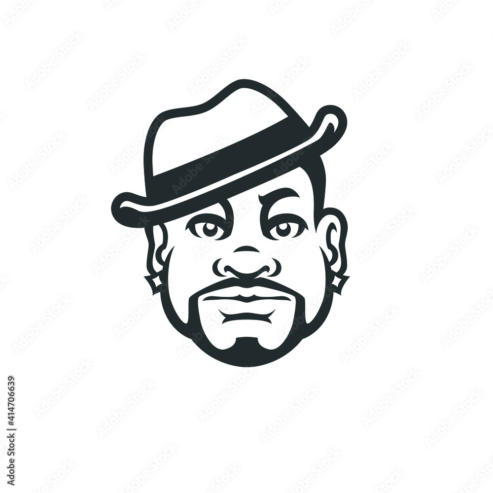 Hustler in hat vector illustration