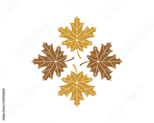 Four circular maple leaf logo