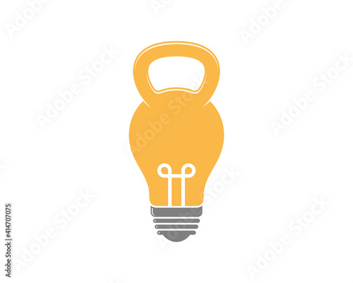 combination Light bulb with gym kettle bell