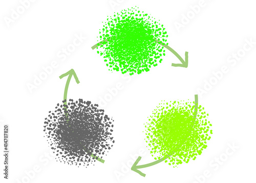 Abstract circulation scheme with places for text. Modern vector pattern.