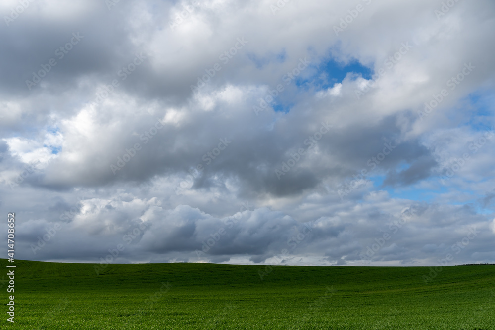 Stock photo of rural landscape against blue sky. Stock photo of rural landscape against blue sky.