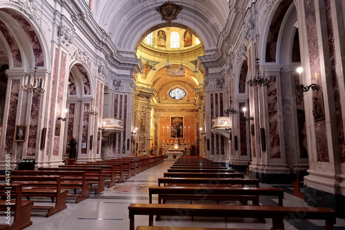 Interior of the Basilica of the Immaculate Virgin Mary in Catanzaro, Calabria, Italy photo