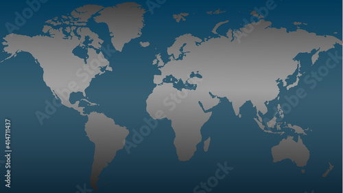 World map abstract vector illustration blue background