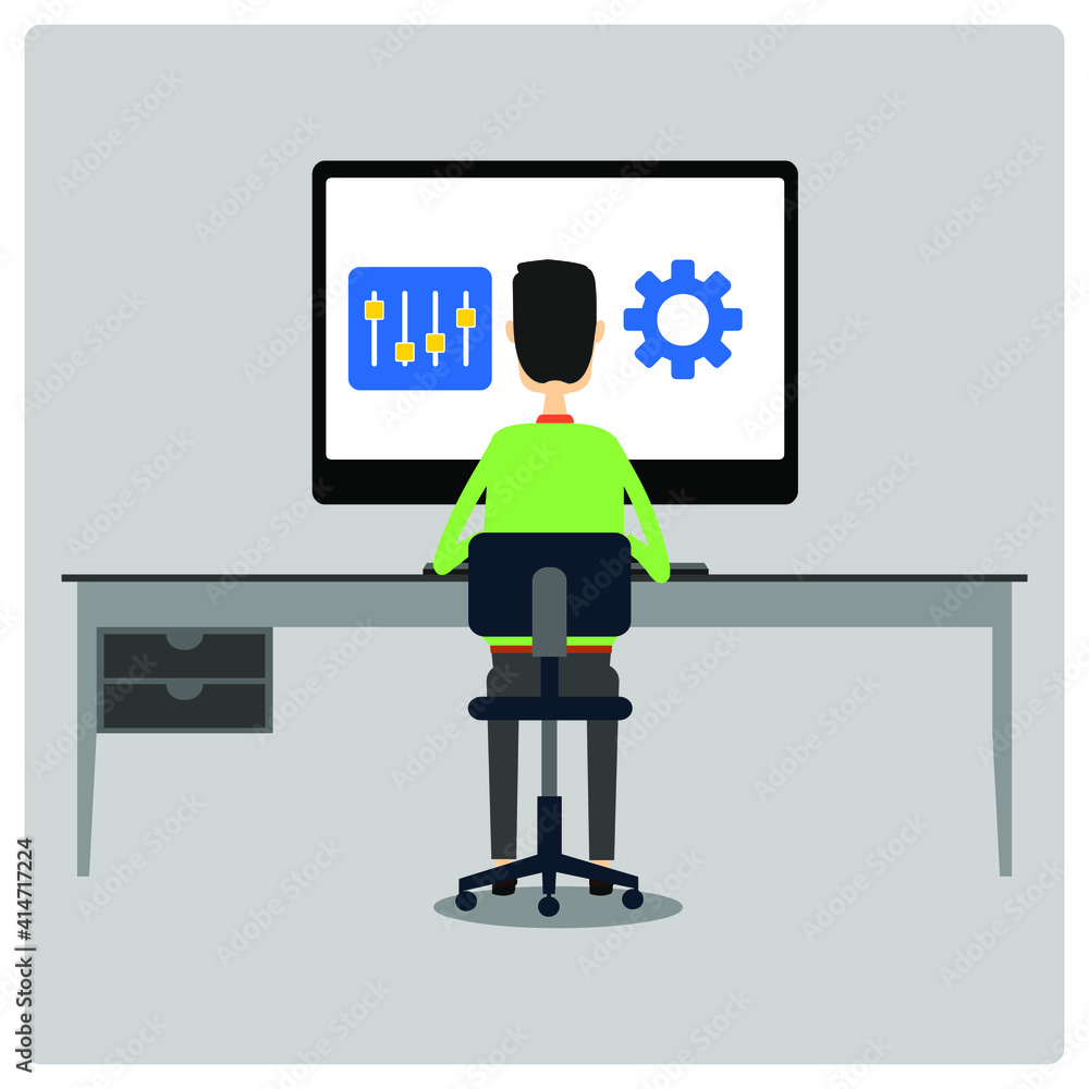 Vector illustration for Monitor And Control EPS10 Vector illustration for Monitor And Control EPS10