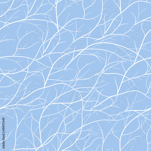 Seamless pattern with branch silhouettes