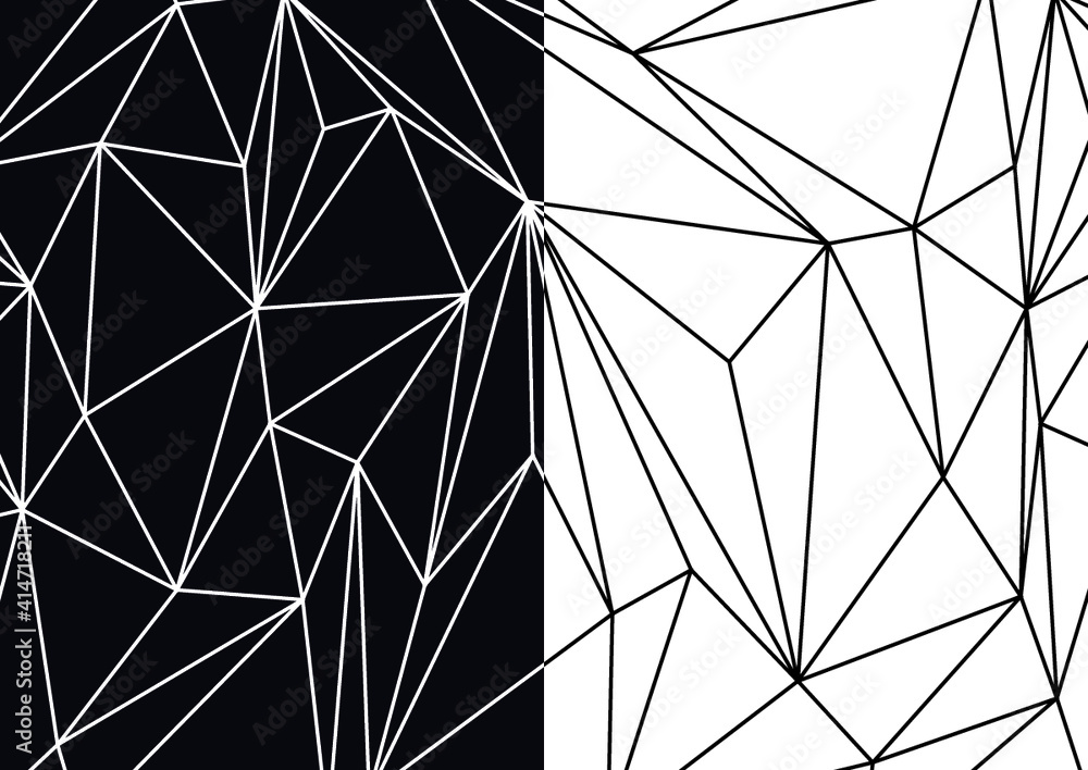 fondo vector blanco y negro con patrones de triangulos