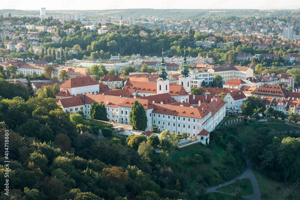 View on Strahov Monastery from Petrin Tower.