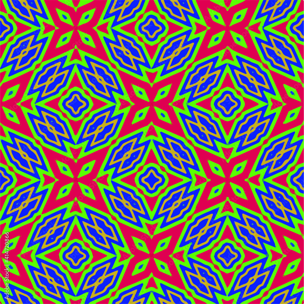 Seamless pattern with multicolored shapes. Seamless pattern with multicolored shapes.