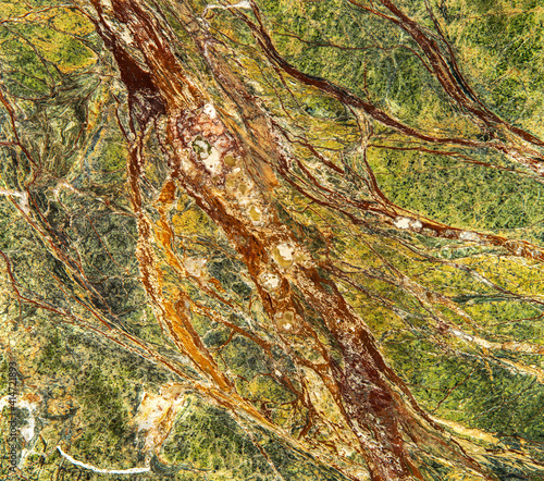 surface of the marble with green tint