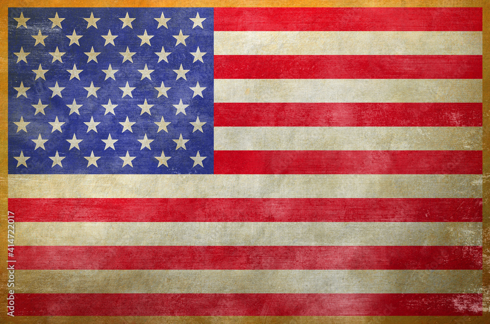 Naklejka premium Grunge USA Flag background texture