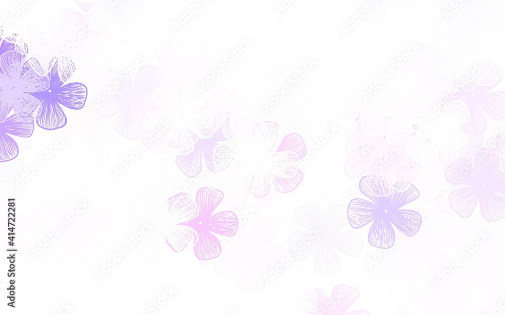 Light Purple, Pink vector natural backdrop with flowers