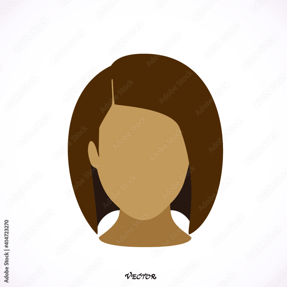 User Icon. Beautiful woman, hairstyle, haircut. vector icon isolated on white background. User Icon. Beautiful woman, hairstyle, haircut. vector icon isolated on white background.