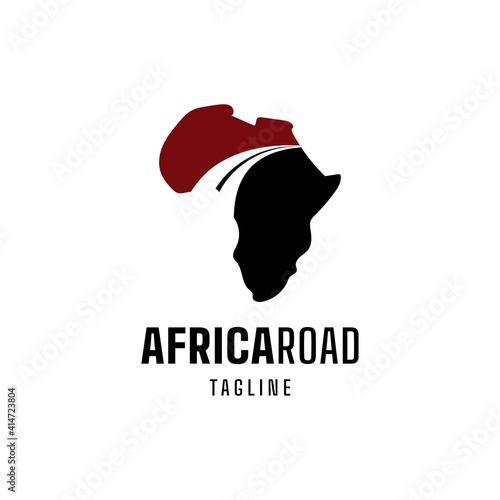 African road logo design illustration vector template