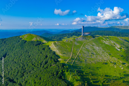 Monument House of the Bulgarian Communist Party at Buzludzha peak in Bulgaria photo