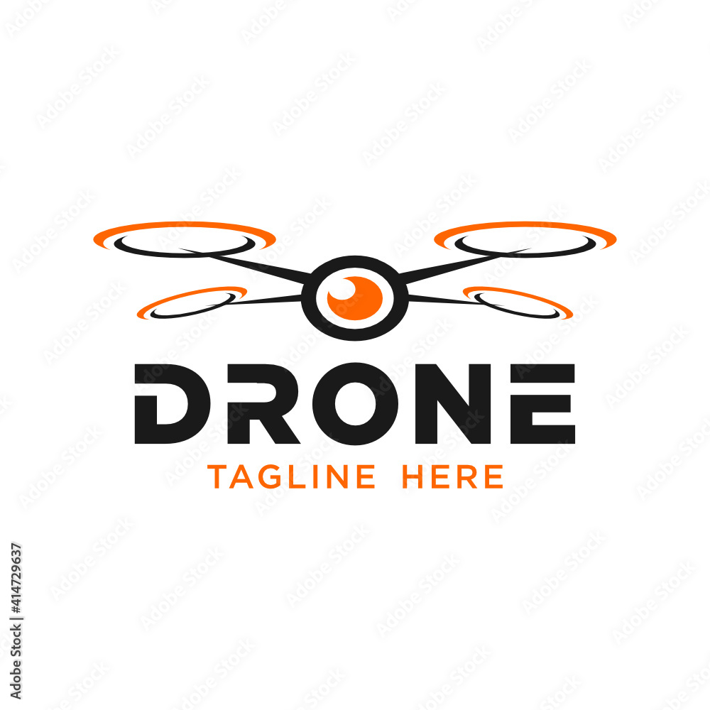 Fototapeta premium Drone Logo Design Template Inspiration, Vector Illustration, Modern, Minimalist.